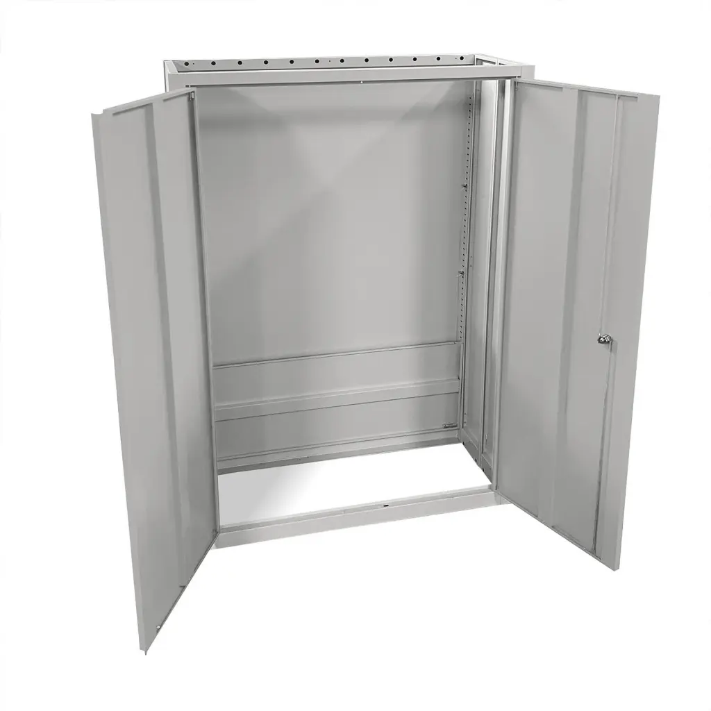 Phoenix SCF Series 2 Door 3 Shelf Steel Storage Cupboard With Key Lock Grey - SCF1491GGK