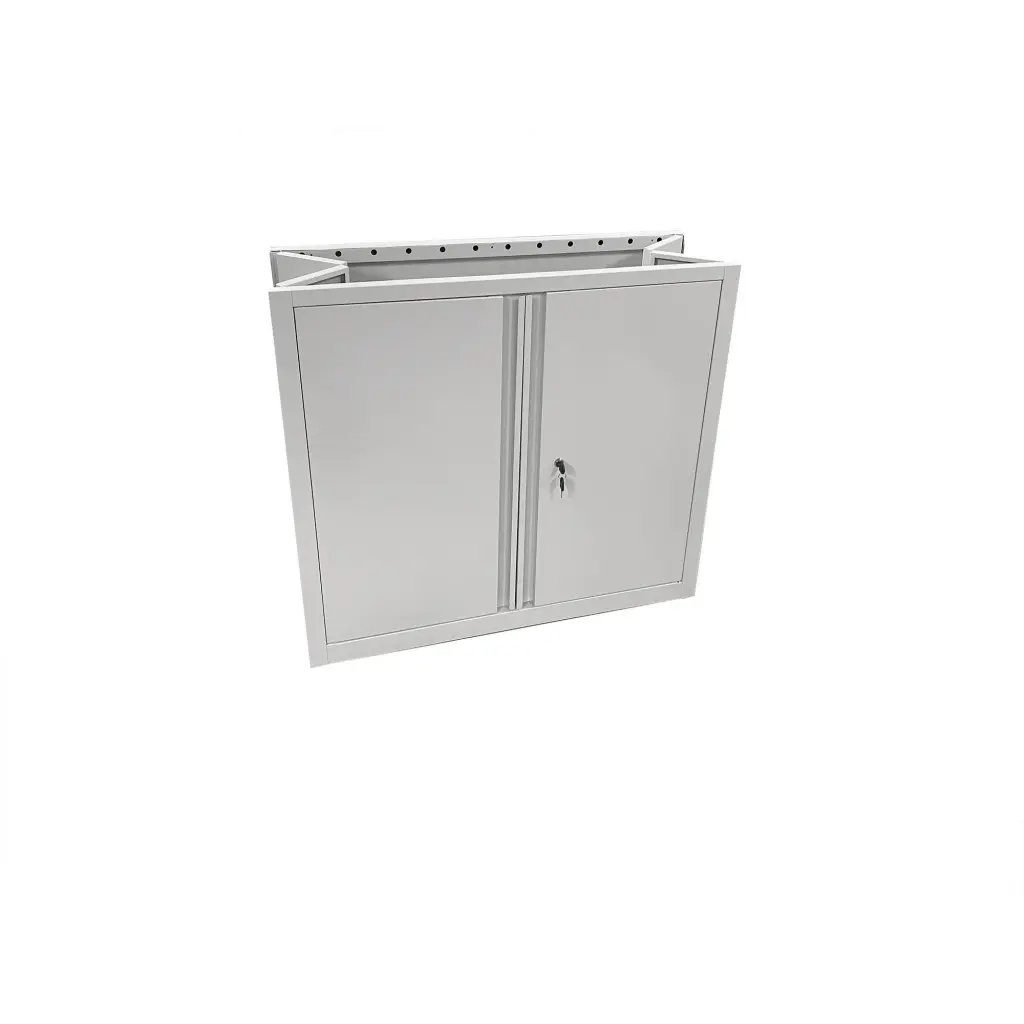 Phoenix SCF Series 2 Door 1 Shelf Steel Storage Cupboard With Key Lock Grey - SCF0891GGK