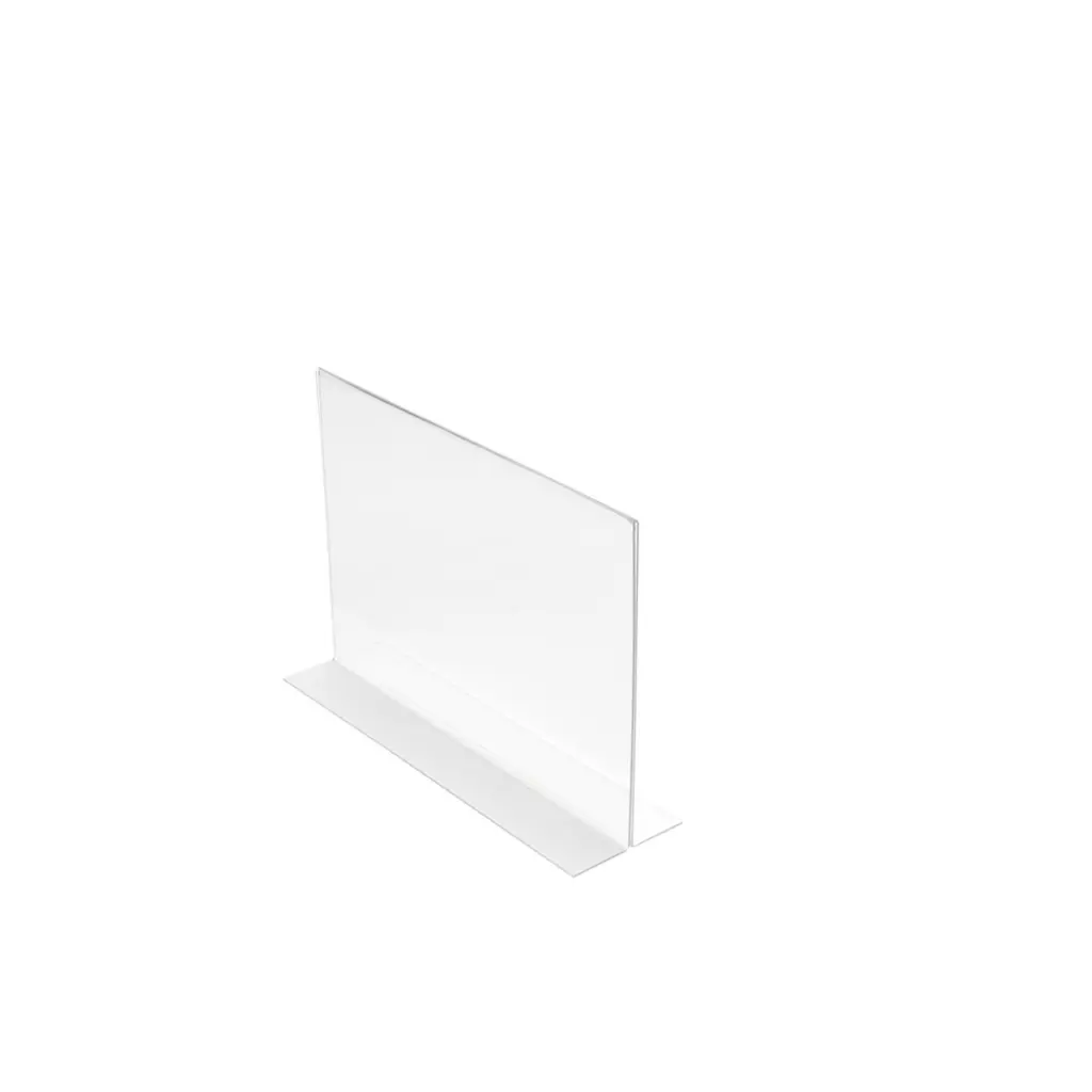 Deflecto A6 Landscape Stand Up Literature Display Sign Holder Crystal Clear - 684401