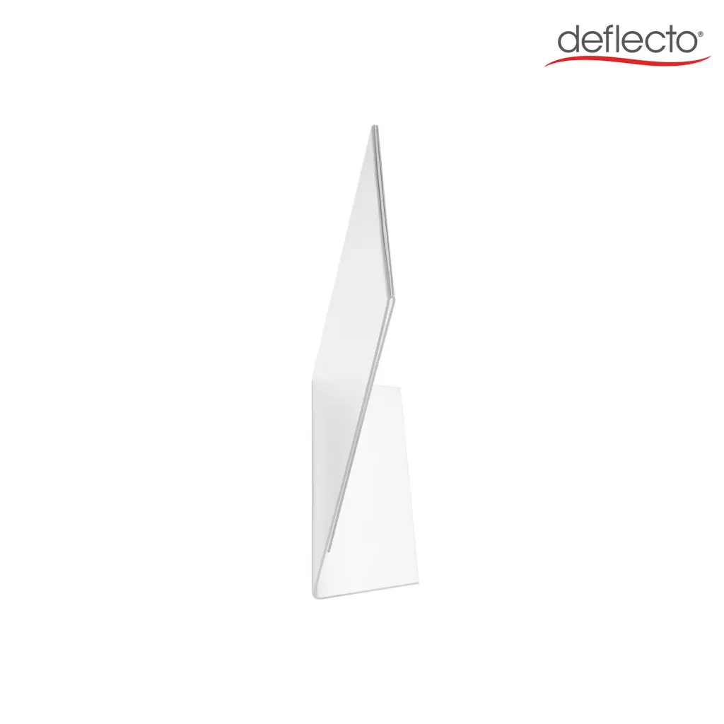 Deflecto A6 Landscape Slanted Literature Display Sign Holder Crystal Clear - 684201