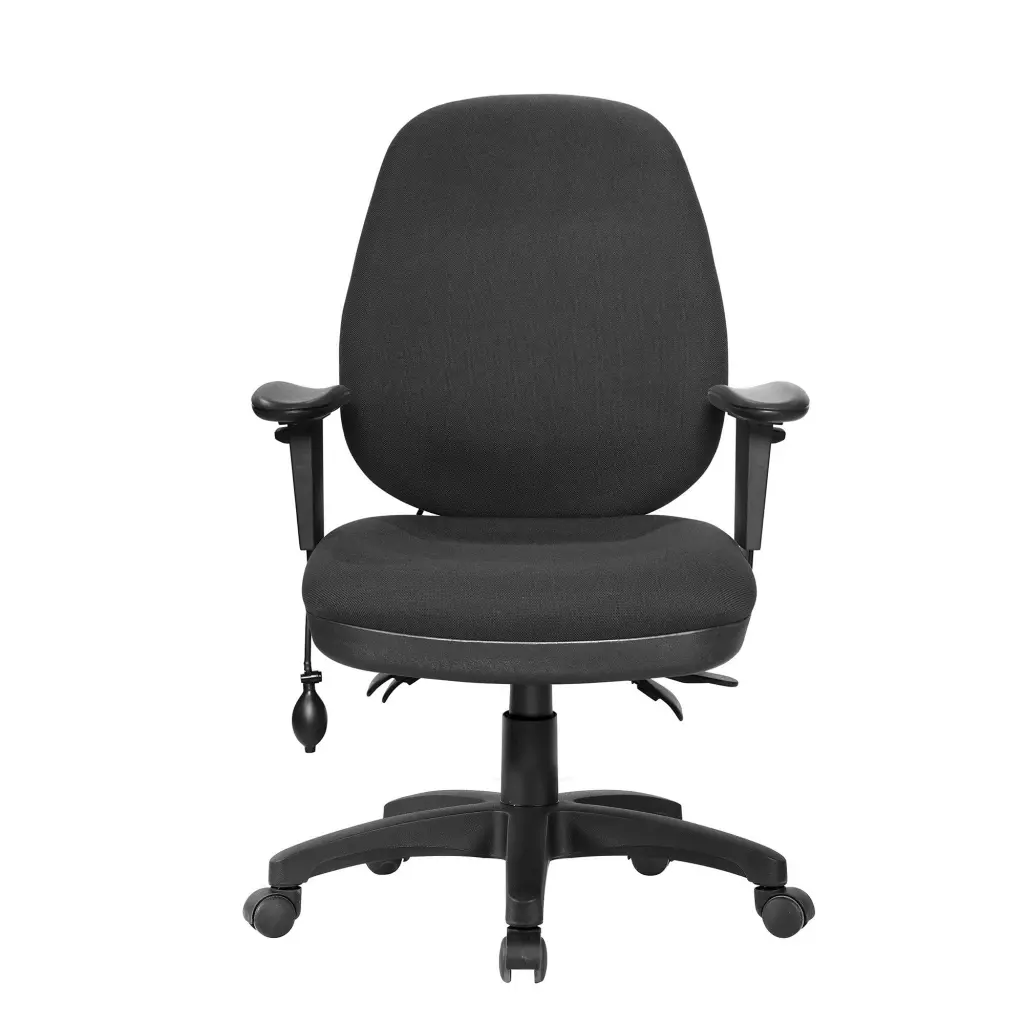 Nautilus Designs Harrison High Back Operator Office Chair With Height Adjustable Back and Arms Black - BCF/K384/BK