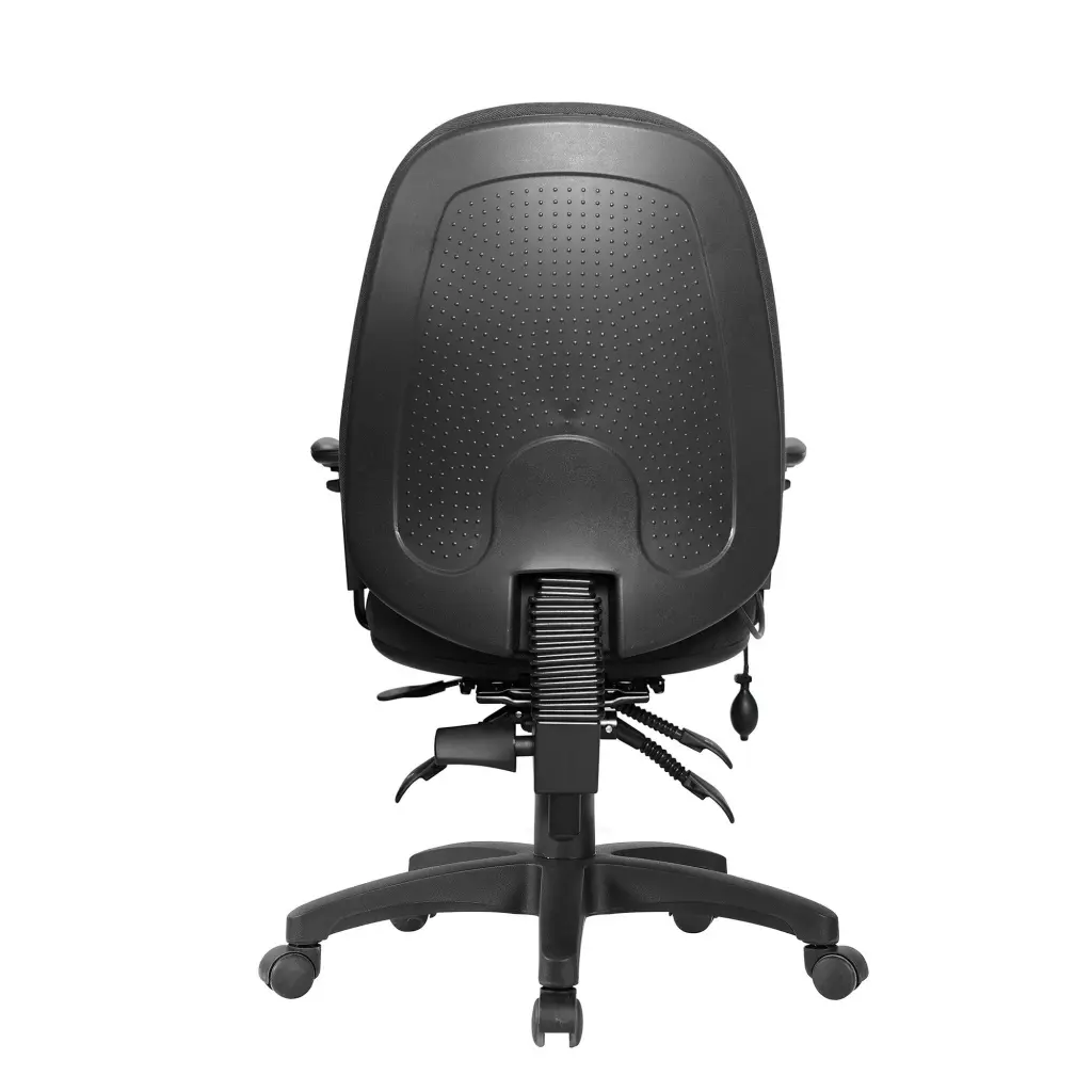 Nautilus Designs Harrison High Back Operator Office Chair With Height Adjustable Back and Arms Black - BCF/K384/BK