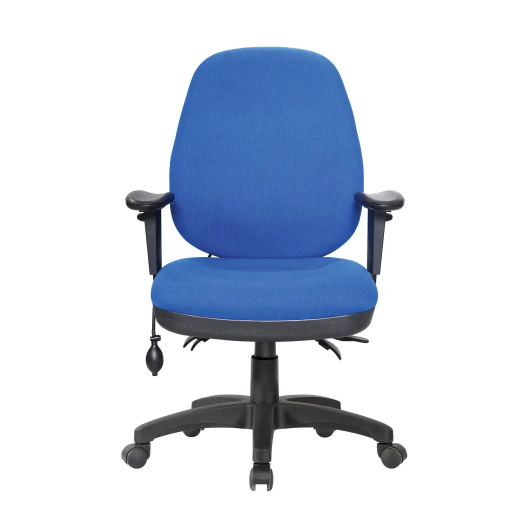 Nautilus Designs Harrison High Back Operator Office Chair With Height Adjustable Back and Arms Blue - BCF/K384/BL