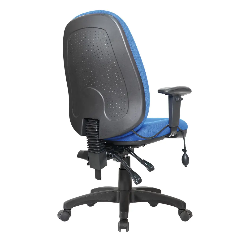 Nautilus Designs Harrison High Back Operator Office Chair With Height Adjustable Back and Arms Blue - BCF/K384/BL