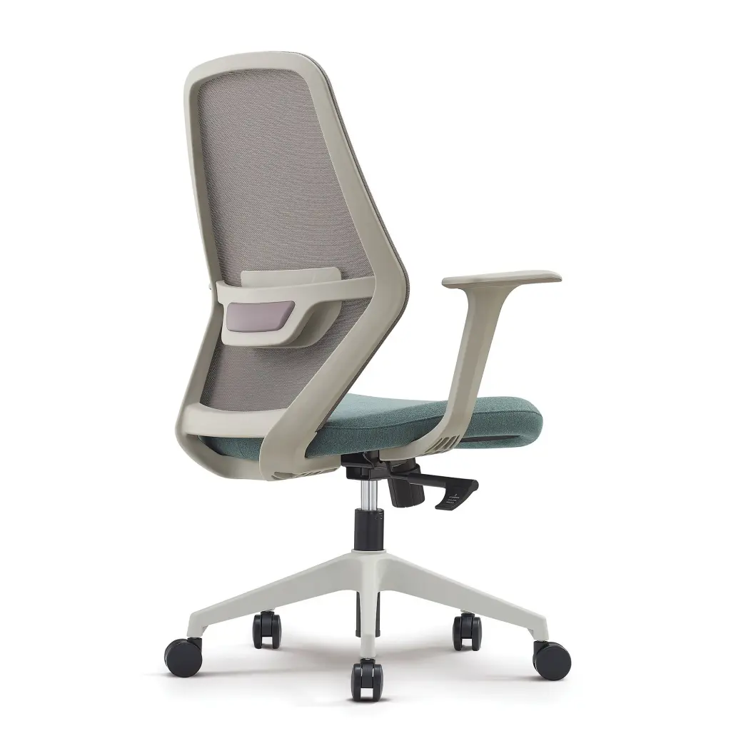 Nautilus Designs Orbit High Back Mesh Task Operator Office Chair Two Tone Design With Fixed Arms Grey/Teal - BCM/V630/GY-TL