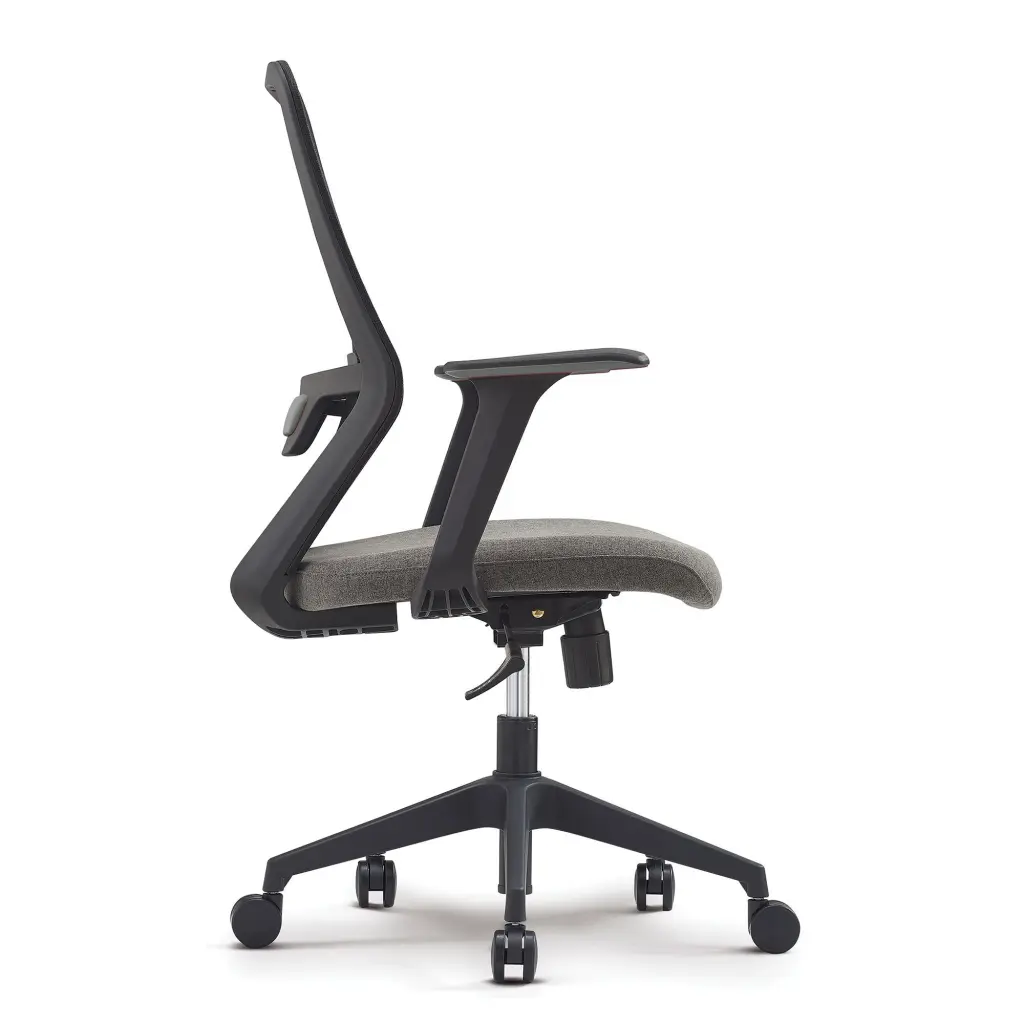 Nautilus Designs Orbit High Back Mesh Task Operator Office Chair Two Tone Design With Fixed Arms Black/Grey - BCM/V630/BK-GY