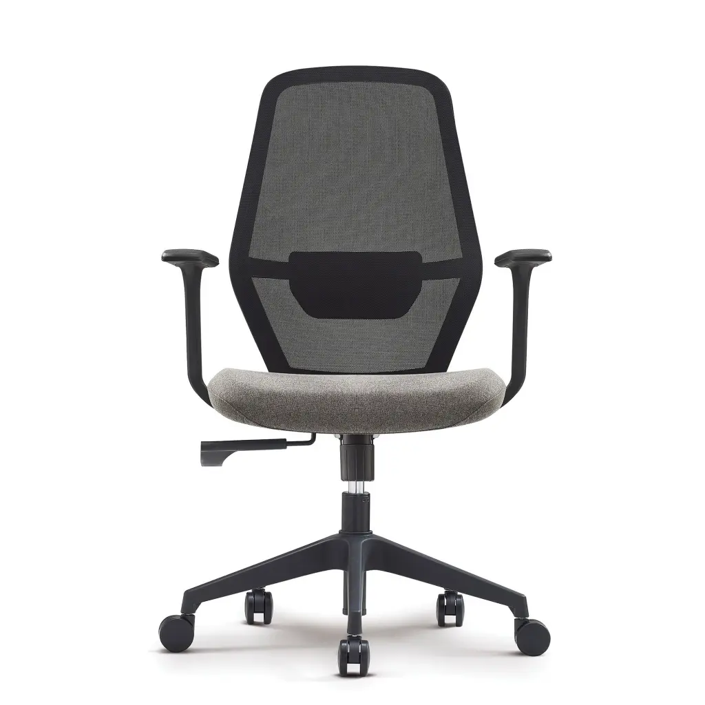 Nautilus Designs Orbit High Back Mesh Task Operator Office Chair Two Tone Design With Fixed Arms Black/Grey - BCM/V630/BK-GY