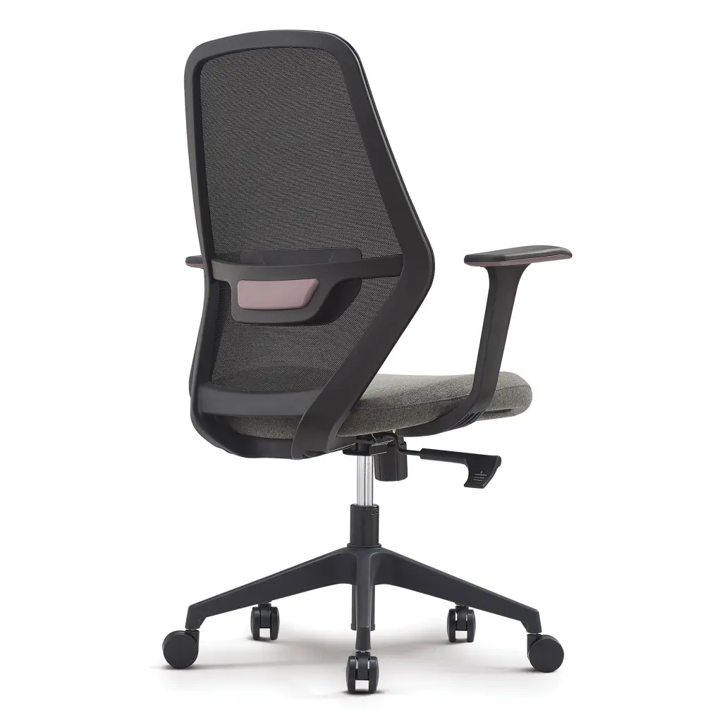 Nautilus Designs Orbit High Back Mesh Task Operator Office Chair Two Tone Design With Fixed Arms Black/Grey - BCM/V630/BK-GY