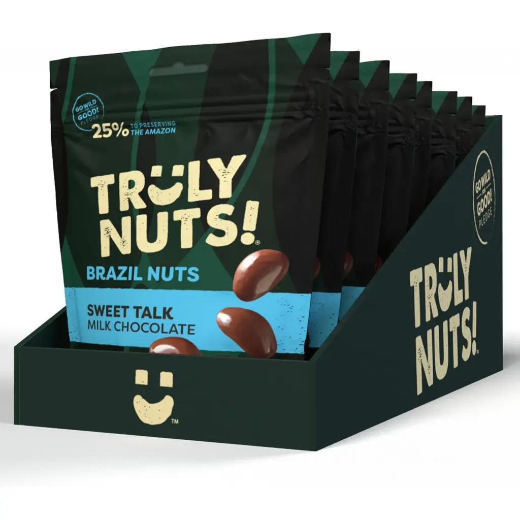 Truly Nuts Milk Chocolate Brazil Nuts One Tree planted for every purchase (Bag 120g) - 0401370