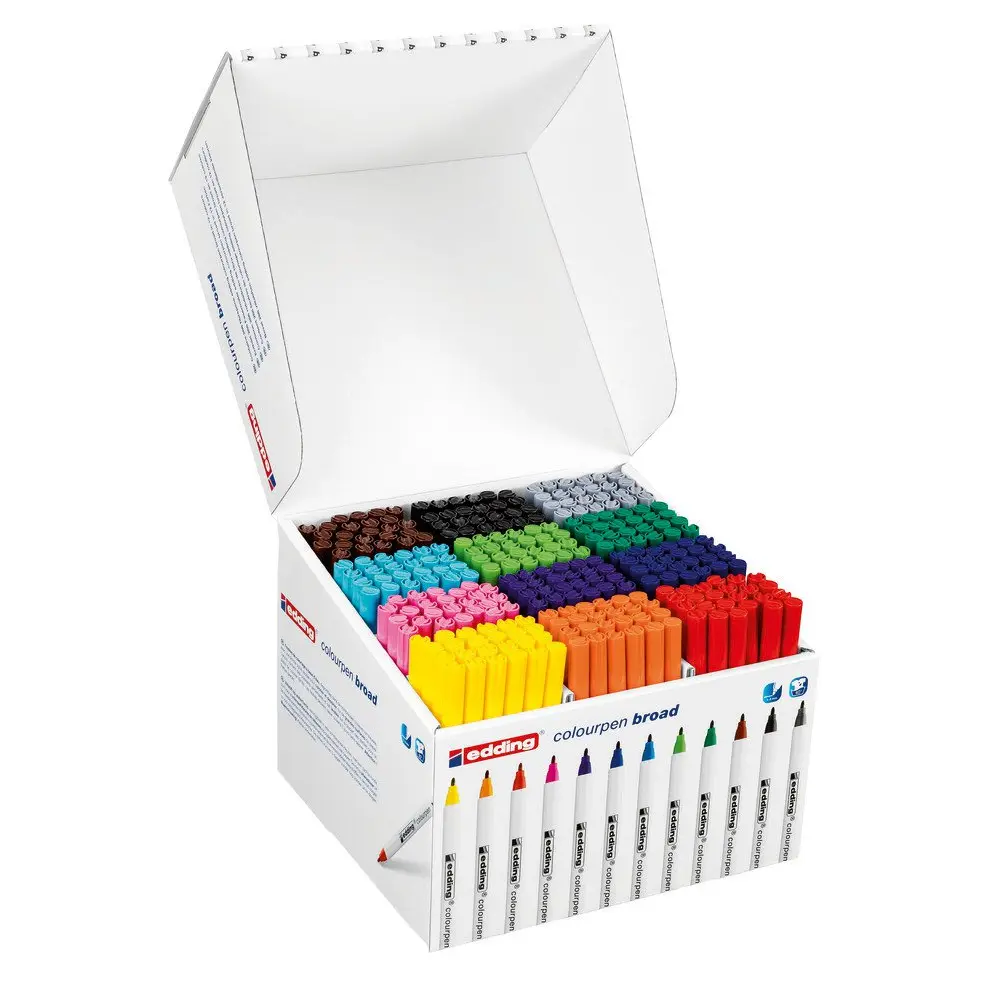 edding Colour Pen Broad Assorted Colours Classpack (Pack 288) - 4-51913