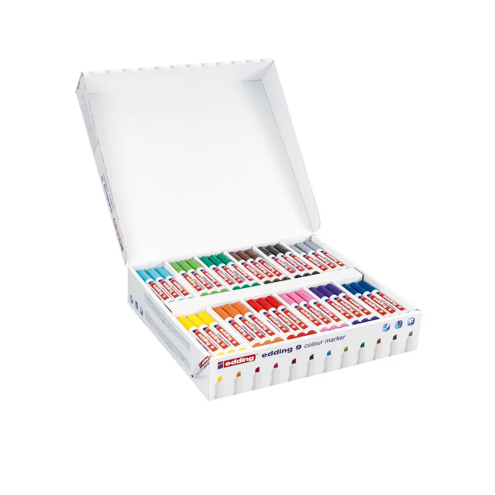 edding 9 Colour Marker Assorted Colours Classpack (Pack 144) - 4-51911