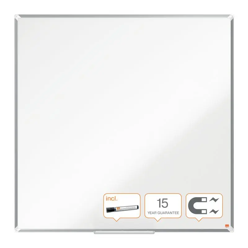 Nobo Premium Plus Steel Magnetic Whiteboard 1200x1200mm - 1915157