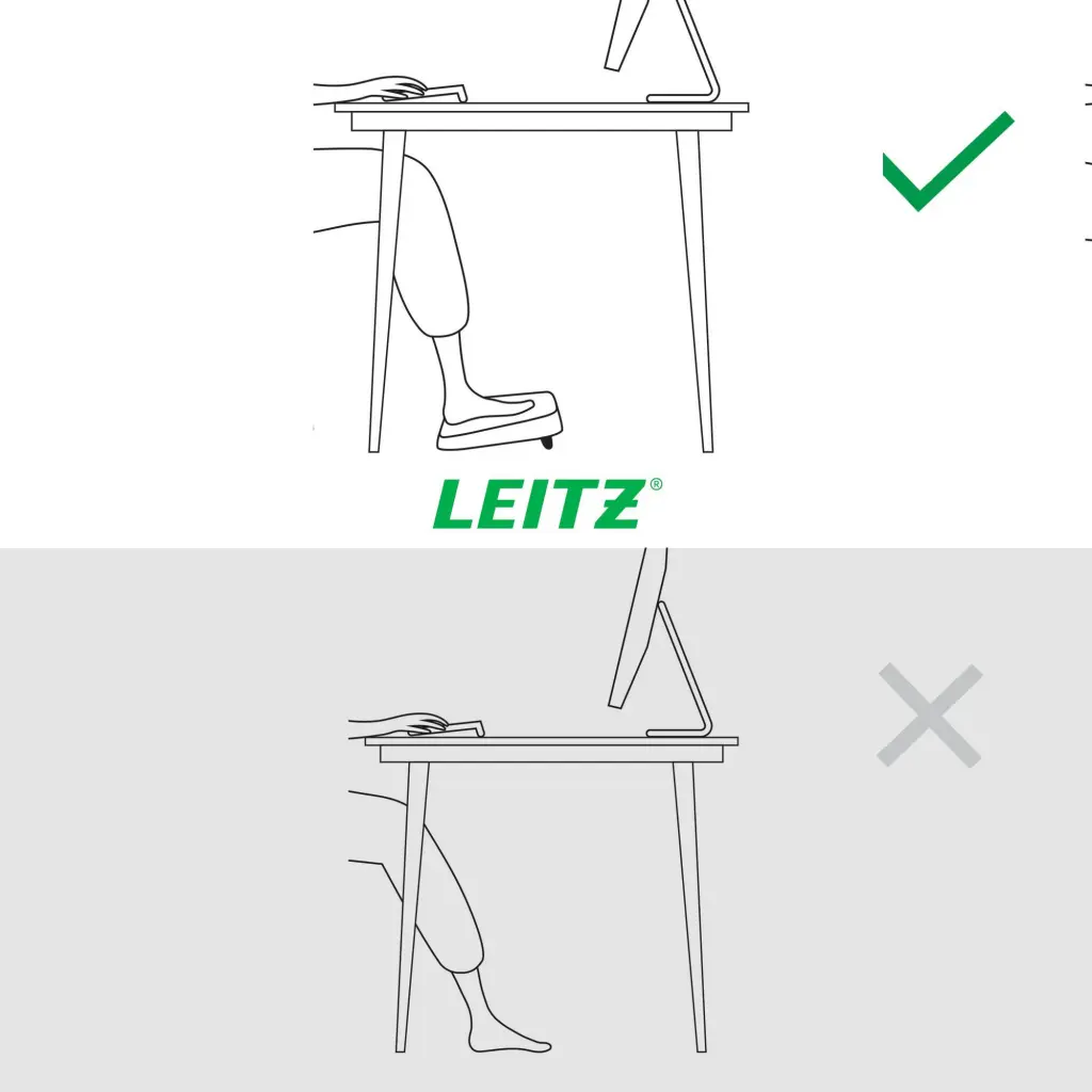 Leitz Ergo Adjustable Desk Footrest - Made From 80% Recycled Plastic - 65460089