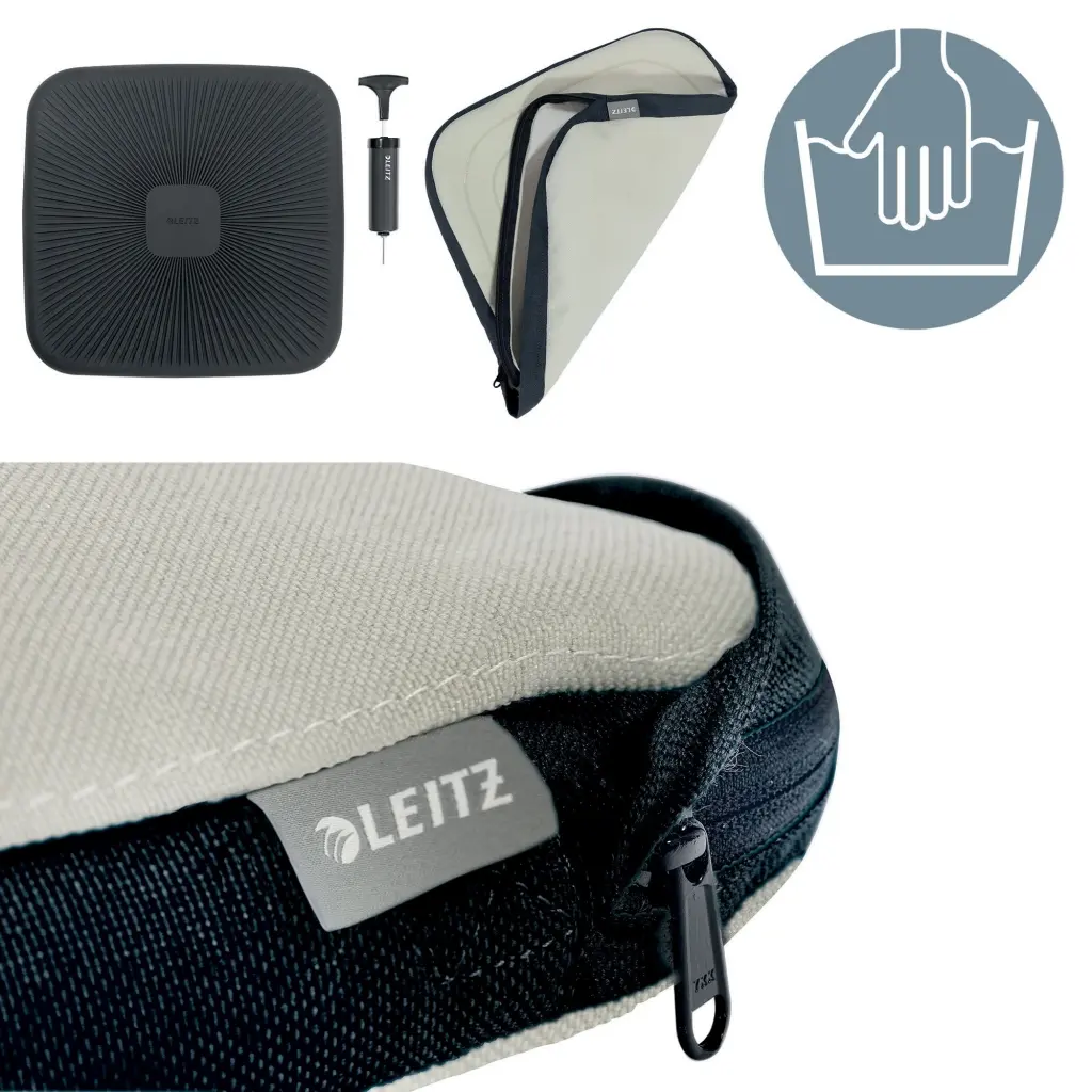 Leitz Ergo Active Wobble Cushion With Cover Light Grey - 65400085