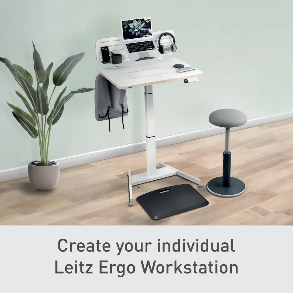 Leitz Ergo Small Pegboard Desk Organiser With Laptop Holder - 65490000