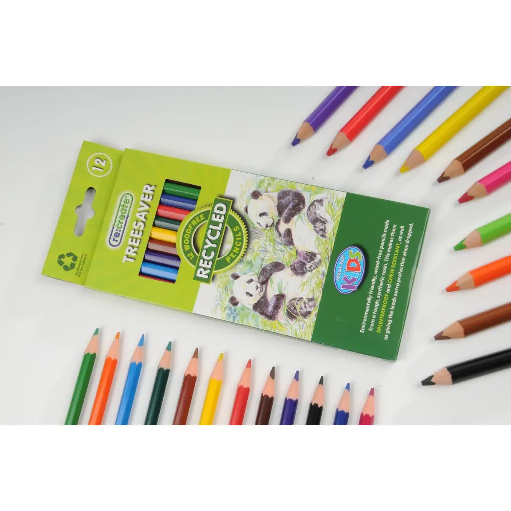 Re:create Treesaver Colouring Pencils Assorted Colours (Pack 12) - TREE12COL