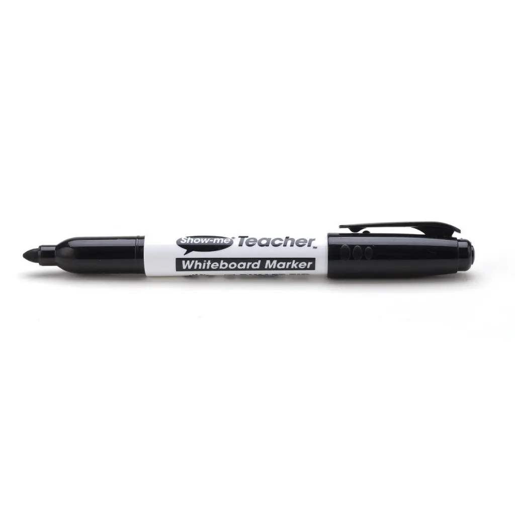 Show-me whiteboard markers in black ink (Pack 50) - STM50