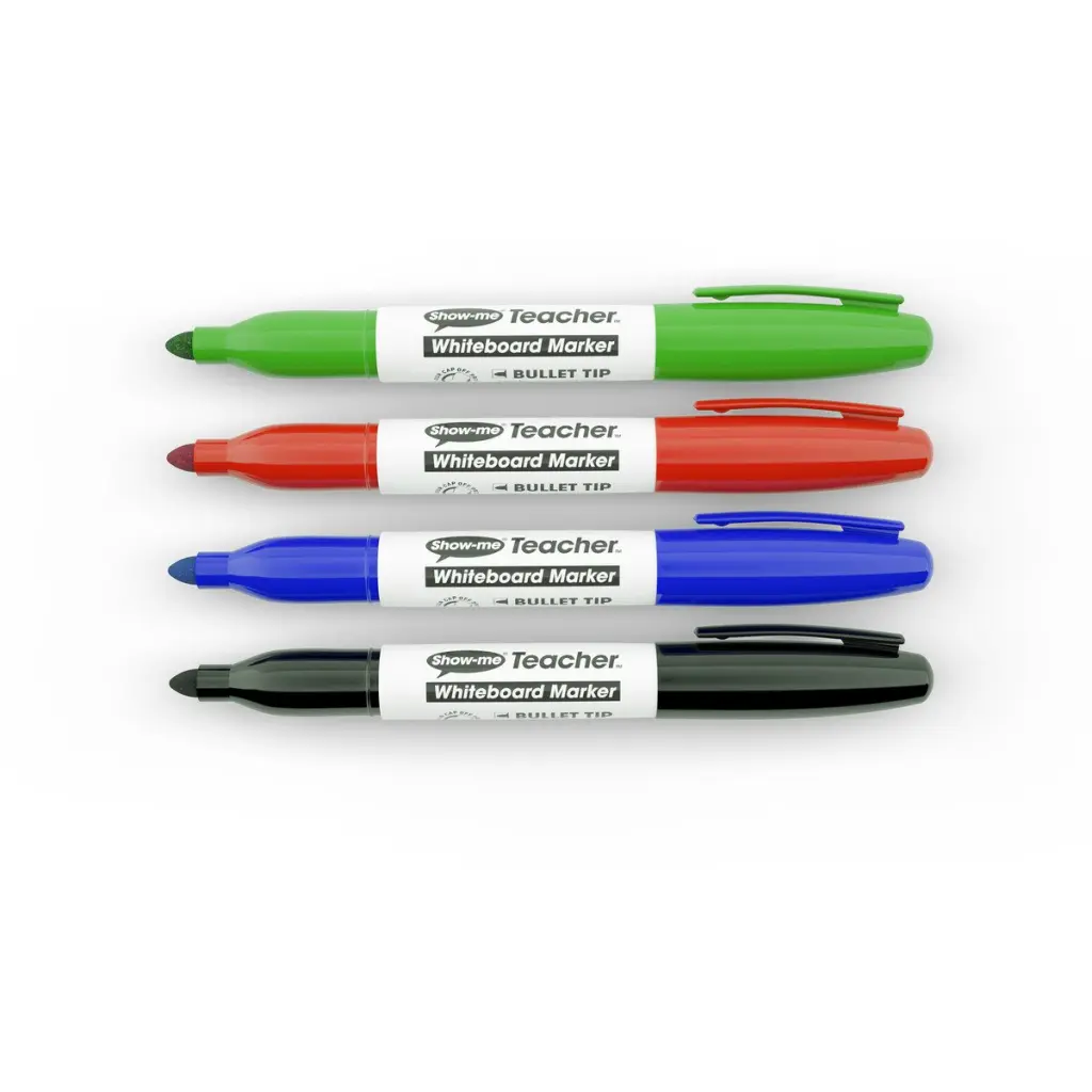 Show-me Teacher Drywipe Marker Assorted Colours (Pack 10) - STM4