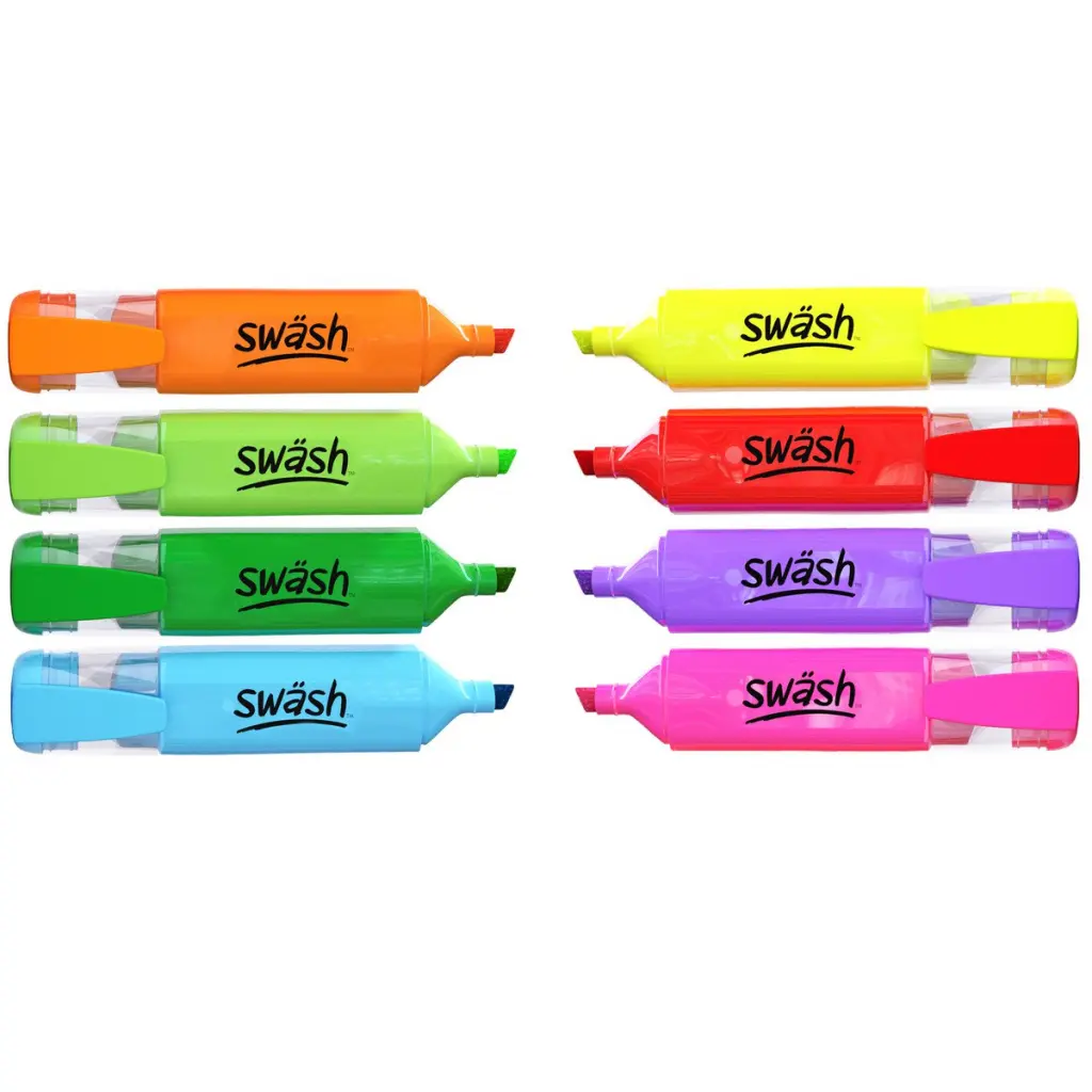 Swash Premium Highlighters Assorted Colours (Pack 48) - HLP48A