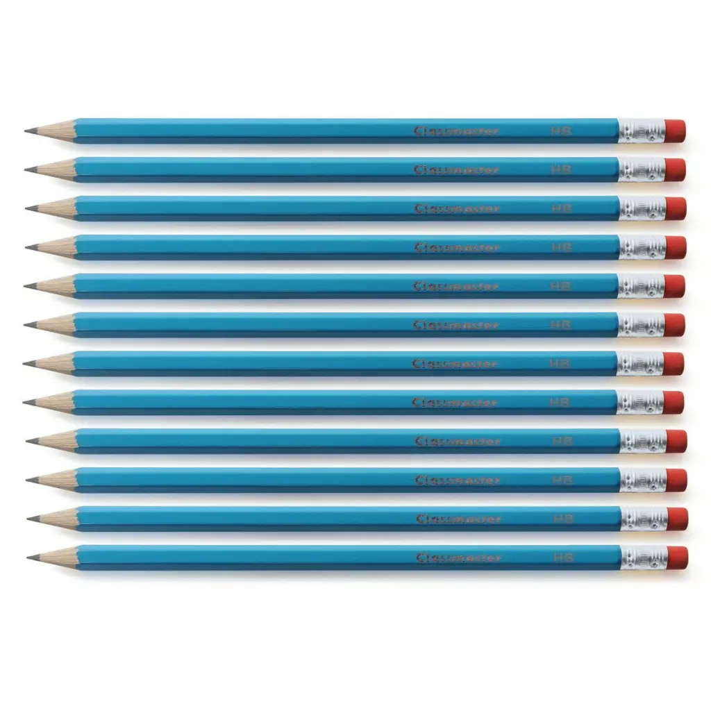 Classmaster Graphite Pencil Hexagonal Barrel HB with Eraser Tip (Pack 144) - GP144HBET