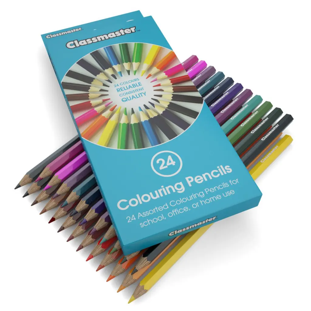 Classmaster Colouring Pencils in 12 Assorted Colours (Pack 24) - CPW24