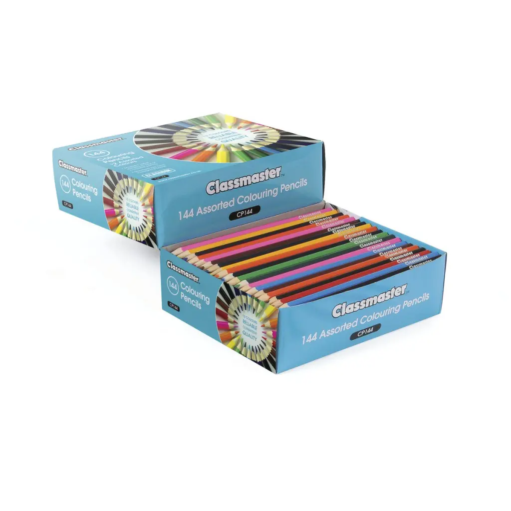 Classmaster Colouring Pencils in 12 Assorted Colours (Pack of 144) - CP144