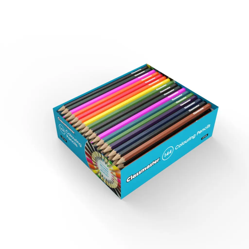 Classmaster Colouring Pencils in 12 Assorted Colours (Pack of 144) - CP144