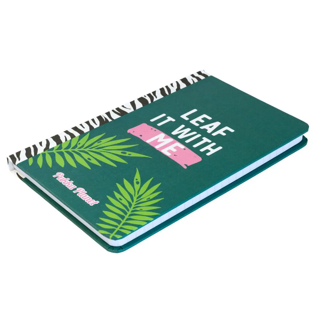 Pukka Planet Casebound Notebook 134 x 215mm 192 8mm Ruled 90gsm Pages Leaf It With Me - 9765-SPP