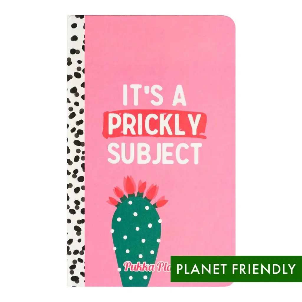 Pukka Planet Casebound Notebook 134 x 215mm 192 8mm Ruled 90gsm Pages Its a Prickly Subject - 9764-SPP