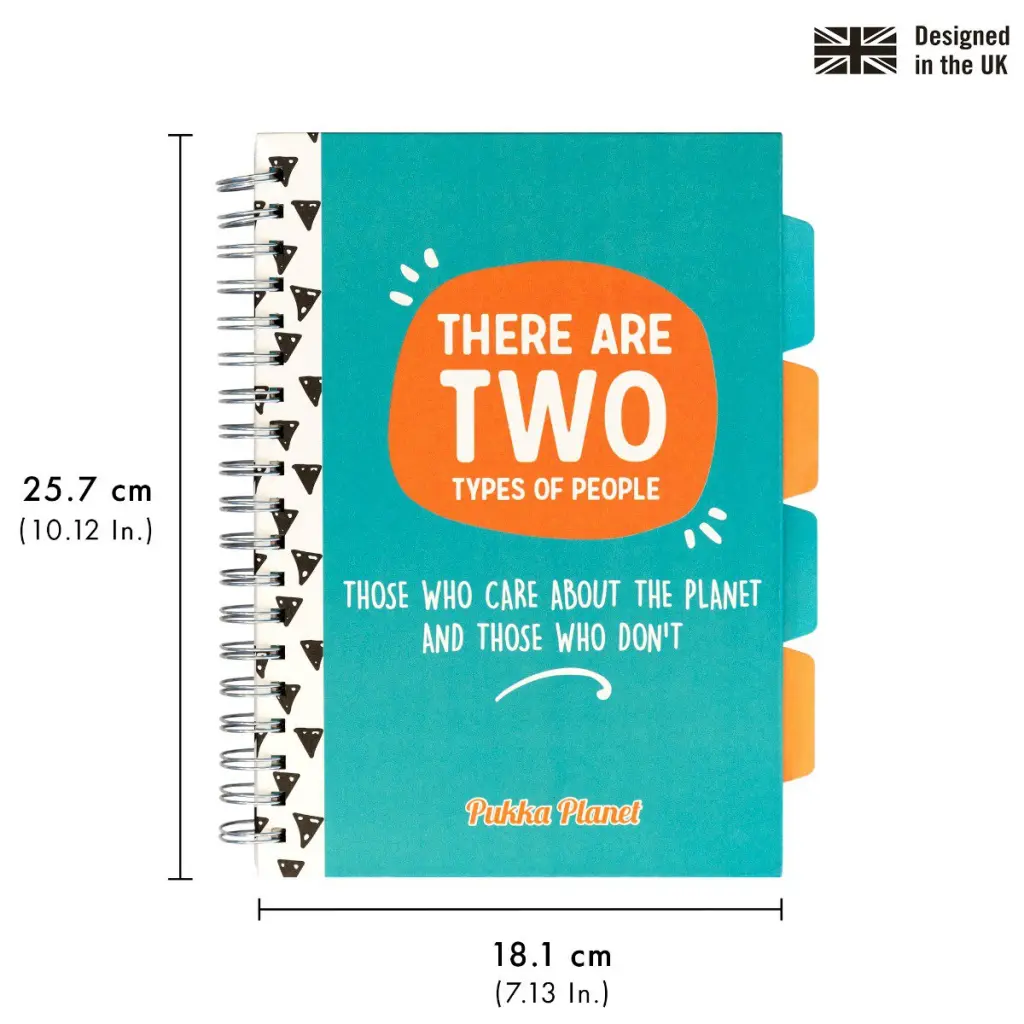 Pukka Planet Project Book B5 Wirebound 200 Feint Ruled Recycled 80gsm Pages Assorted Designs (Pack 2) - 9763-SPP