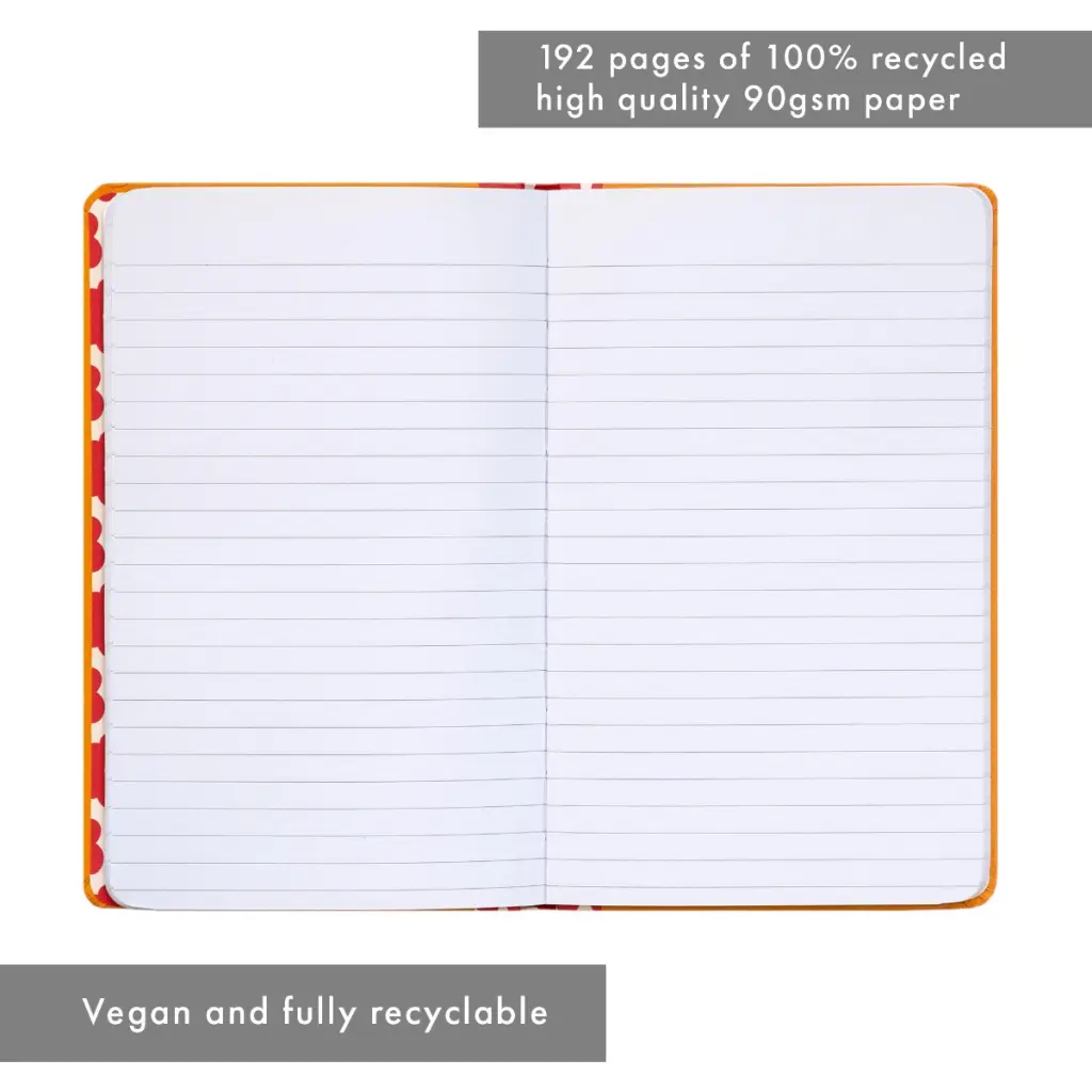 Pukka Planet Casebound Notebook 134 x 215mm 192 8mm Ruled 90gsm Pages Plants Over People - 9705-SPP