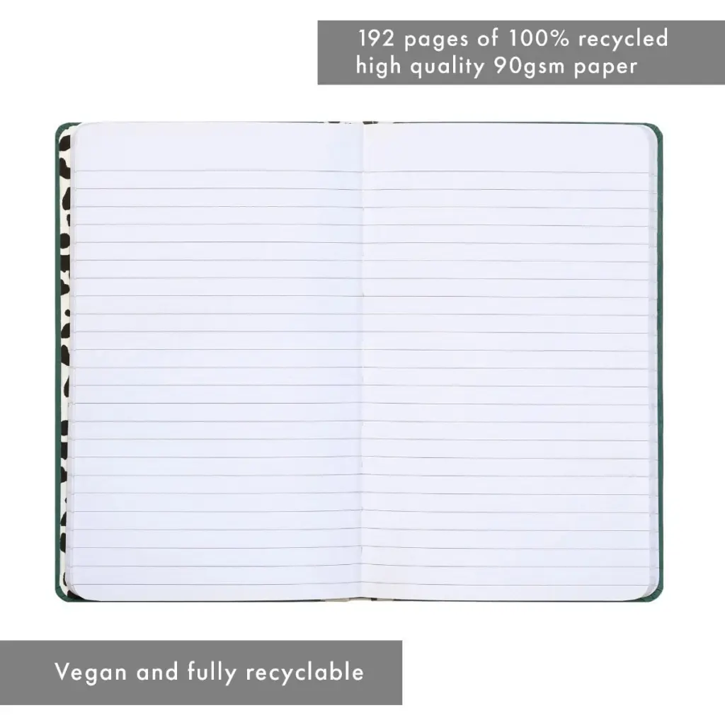 Pukka Planet Casebound Notebook 134 x 215mm 192 8mm Ruled 90gsm Pages Green Vibes Only - 9704-SPP