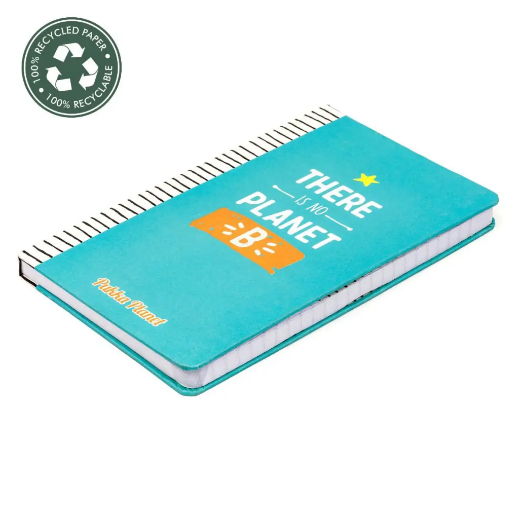 Pukka Planet Casebound Notebook 134 x 215mm 192 8mm Ruled 90gsm Pages There Is No Planet B - 9703-SPP