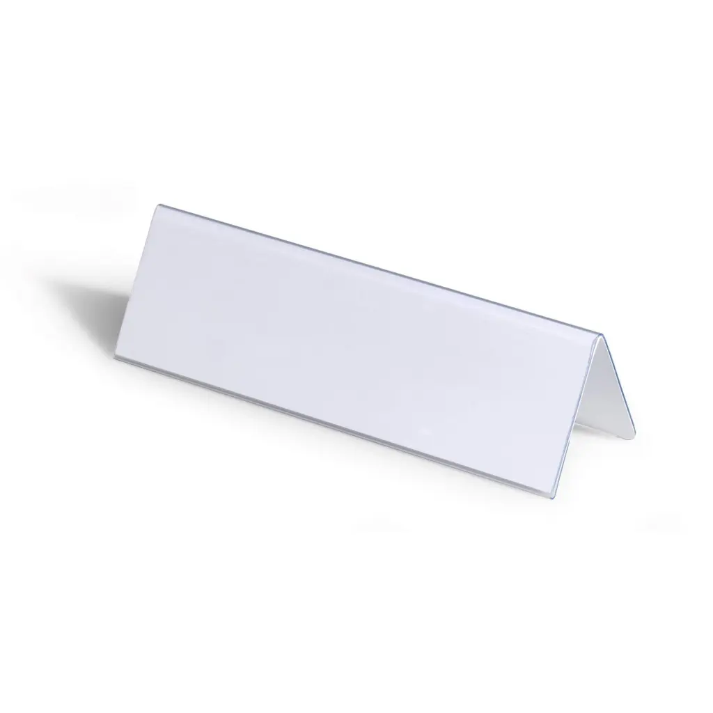 Durable Table Place Name Holder 61x210mm Transparent (Pack 25) - 805219