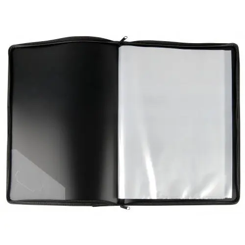 Tiger Zipped Display Book 20 Pocket A3 Black - 302202