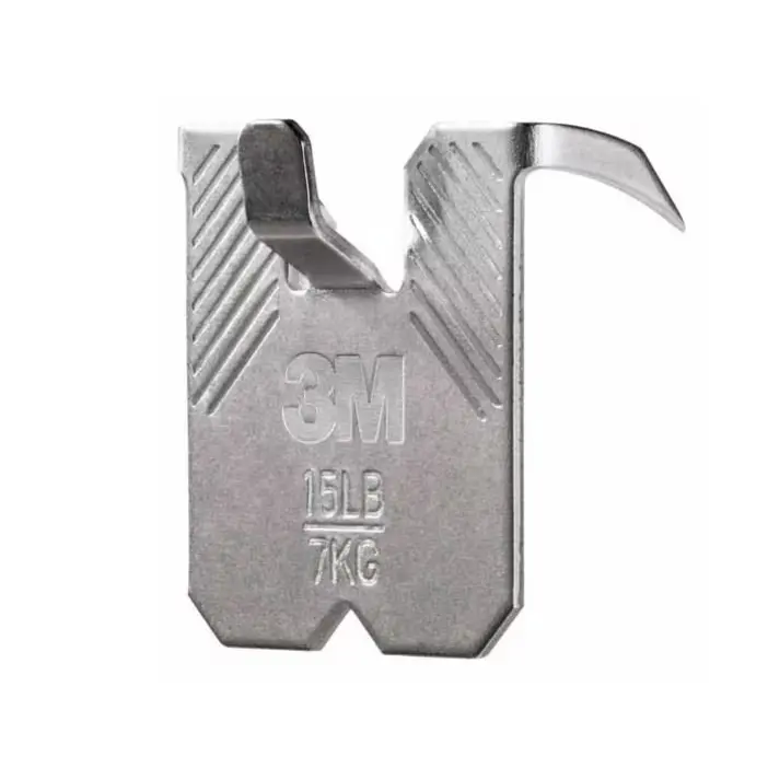 3M CLAW Picture Hanger For Plasterboard Stainless Steel Holds Up To 7Kg (Pack 2) - 7100269135