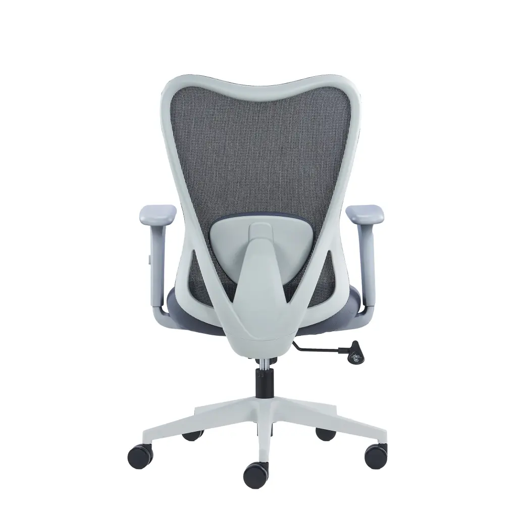 Nautilus Designs Zephyr High Back Mesh Ergonomic Task Operator Office Chair With Height Adjustable Arms Grey - BCM/J375/GY