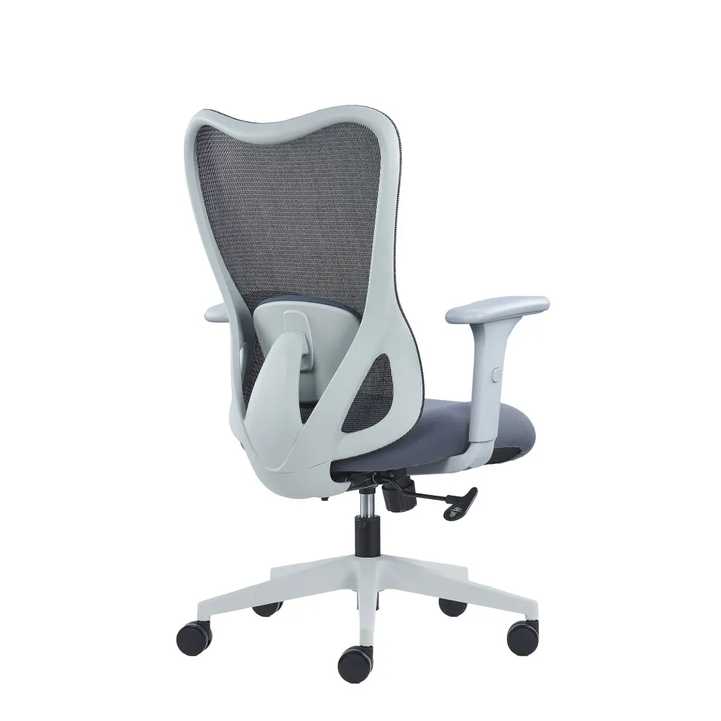 Nautilus Designs Zephyr High Back Mesh Ergonomic Task Operator Office Chair With Height Adjustable Arms Grey - BCM/J375/GY