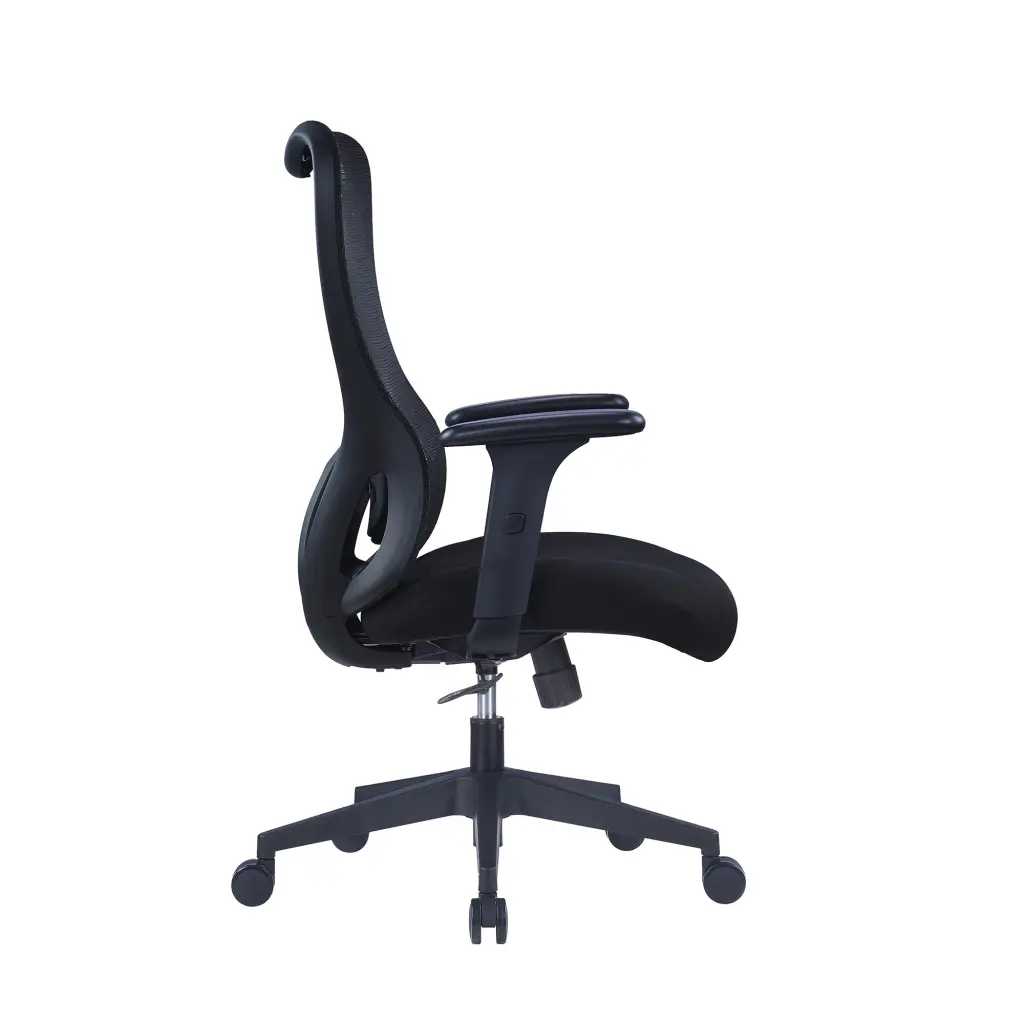 Nautilus Designs Zephyr High Back Mesh Ergonomic Task Operator Office Chair With Height Adjustable Arms Black - BCM/J375/BK