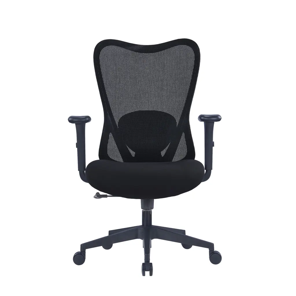 Nautilus Designs Zephyr High Back Mesh Ergonomic Task Operator Office Chair With Height Adjustable Arms Black - BCM/J375/BK