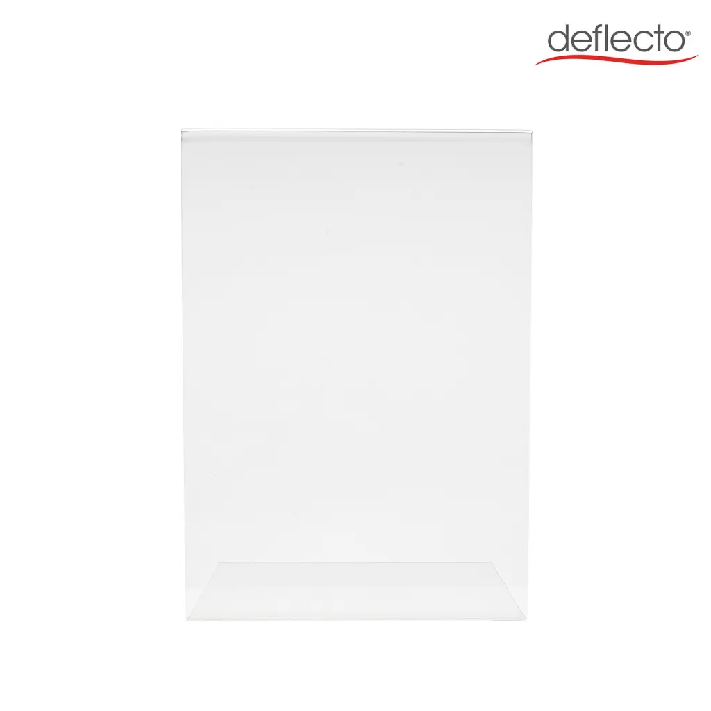 Deflecto A6 Portrait Slanted Literature Display Sign Holder Crystal Clear - 684101