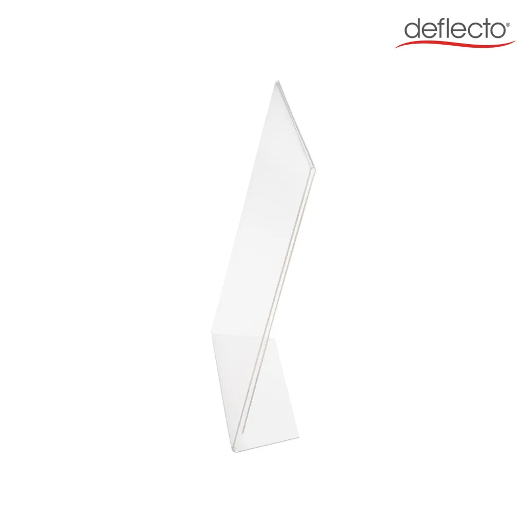 Deflecto A6 Portrait Slanted Literature Display Sign Holder Crystal Clear - 684101