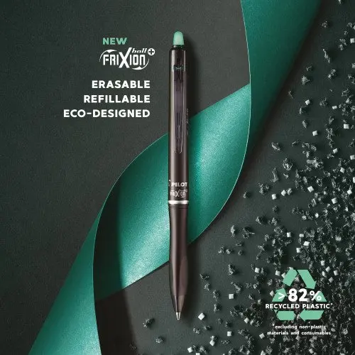 Pilot Greenpack Frixion Ball+ Erasable Black Pen & Refills (Pack 10 Pens + 10 Refills) - WLT448020