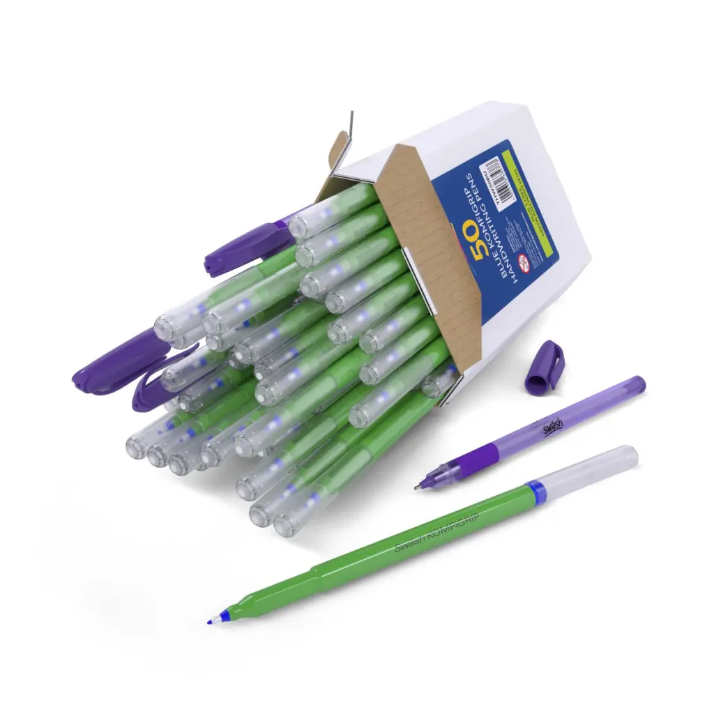 Swash Handwriting Pens Blue (Pack 50) - THW50BU