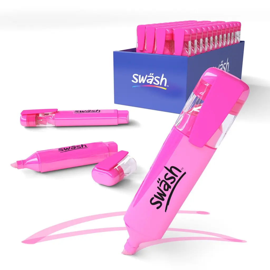 Swash Premium Highlighters Pink (Pack 48) - HLP48PK