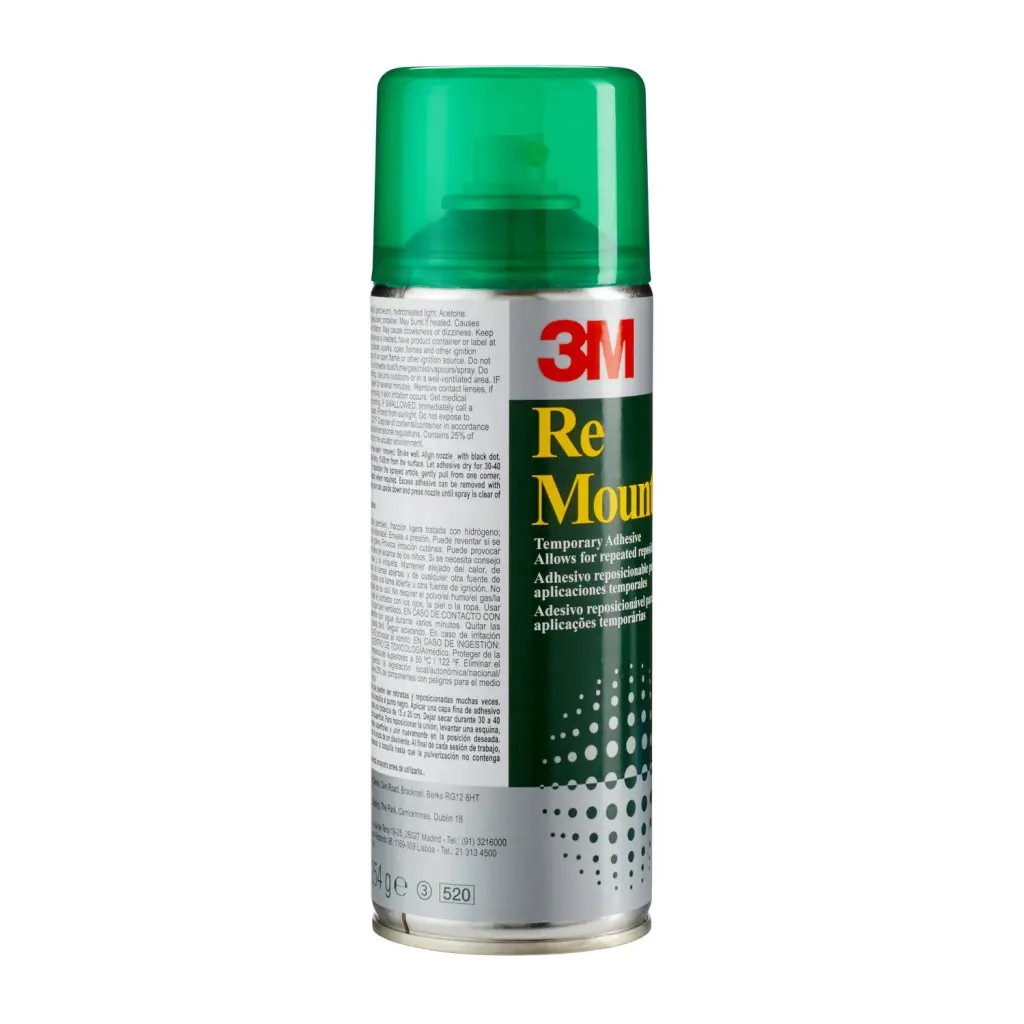 3M Scotch ReMount Adhesive Spray Non-Permanent Repeated Positioning 400ml (each) - 7100296679