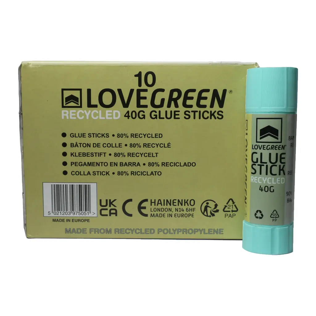 Lovegreen PVP Glue Stick 40g (Pack 10) - LGGS40