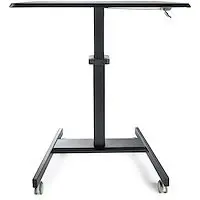 StarTech.com Portable Sit Stand Ergonomic Height Adjustable Cart on Wheels Maximum Weight 30kg