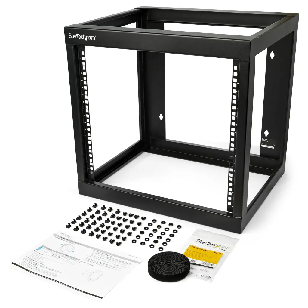 StarTech.com 9U 19 Inch Wall Mount Network Rack 17 Inch Deep 2 Post Open Frame