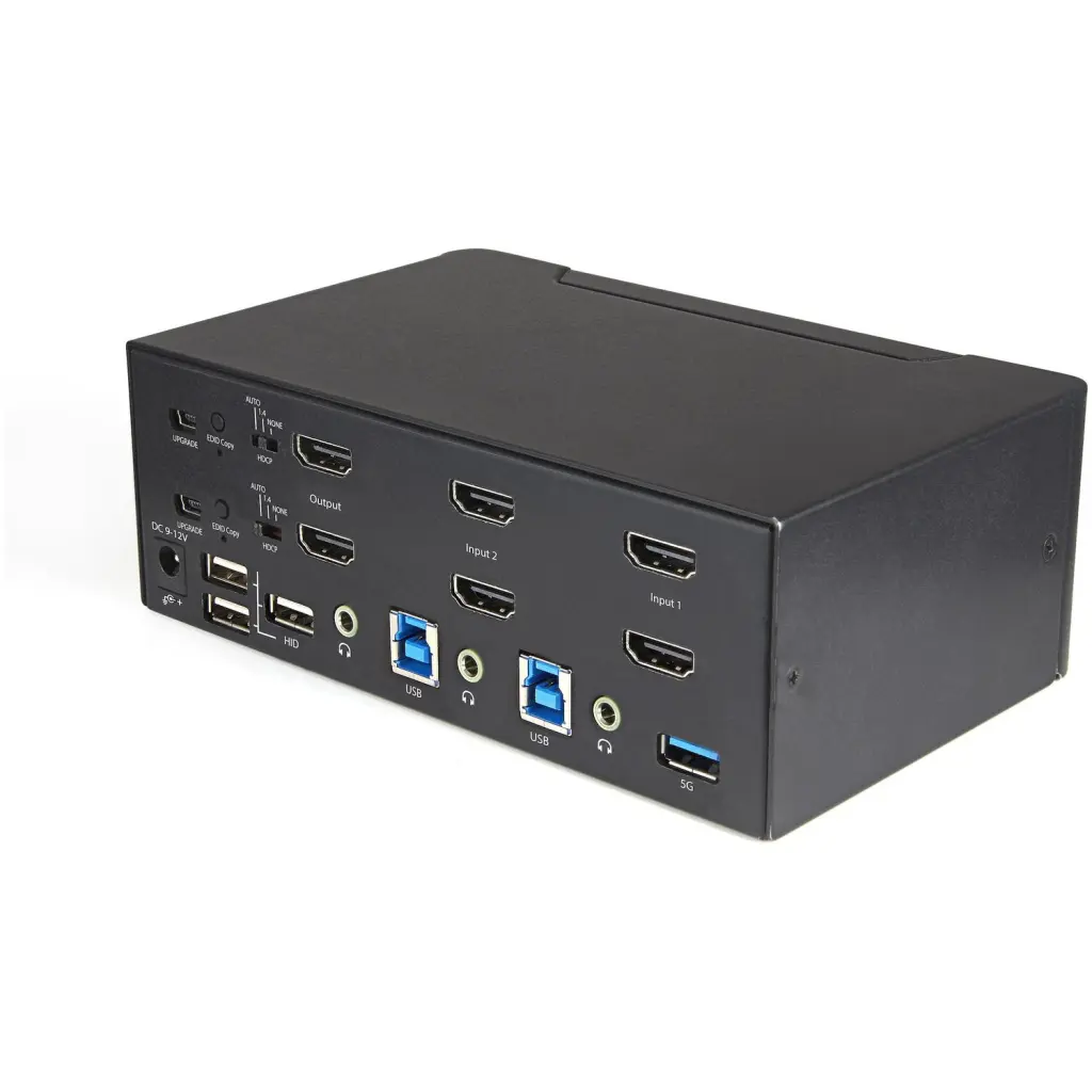 StarTech.com 2 Port Dual Monitor 4K 60Hz Ultra HD HDR HDMI KVM Switch